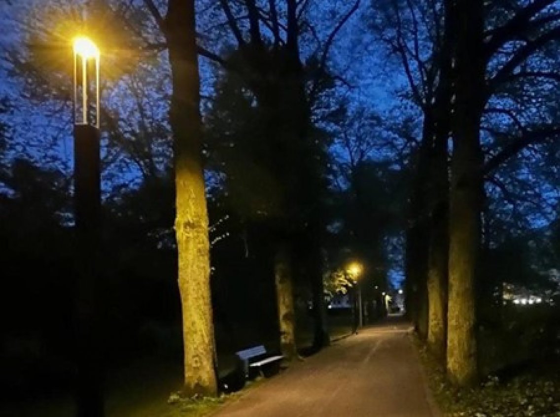 Beleuchtung des Schlossparks in Rotenburg an der Fulda