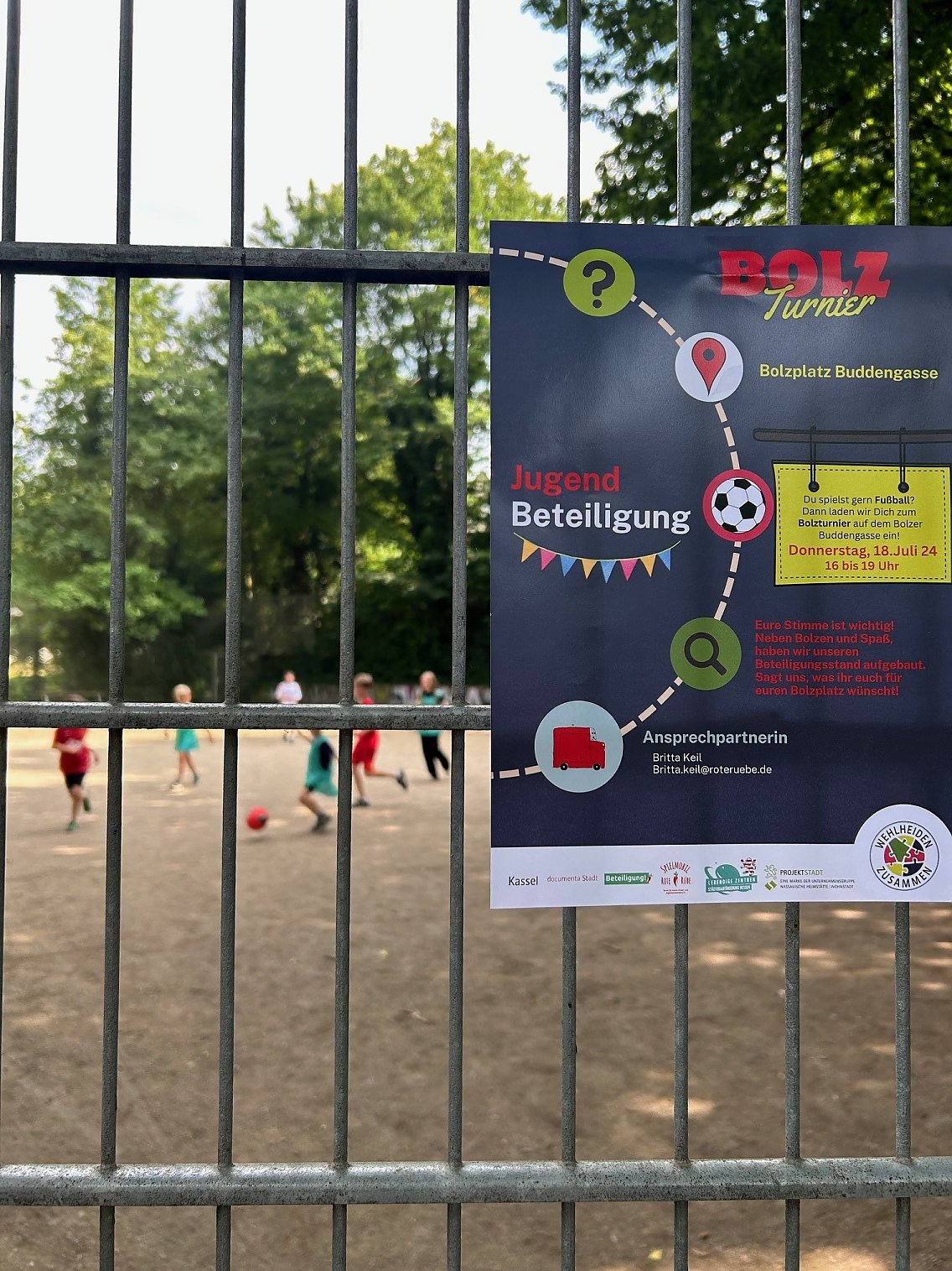 Bolzplatzturnier im Rahmen der Jugendbeteiligung zur Erneuerung des Bolzplatzes
