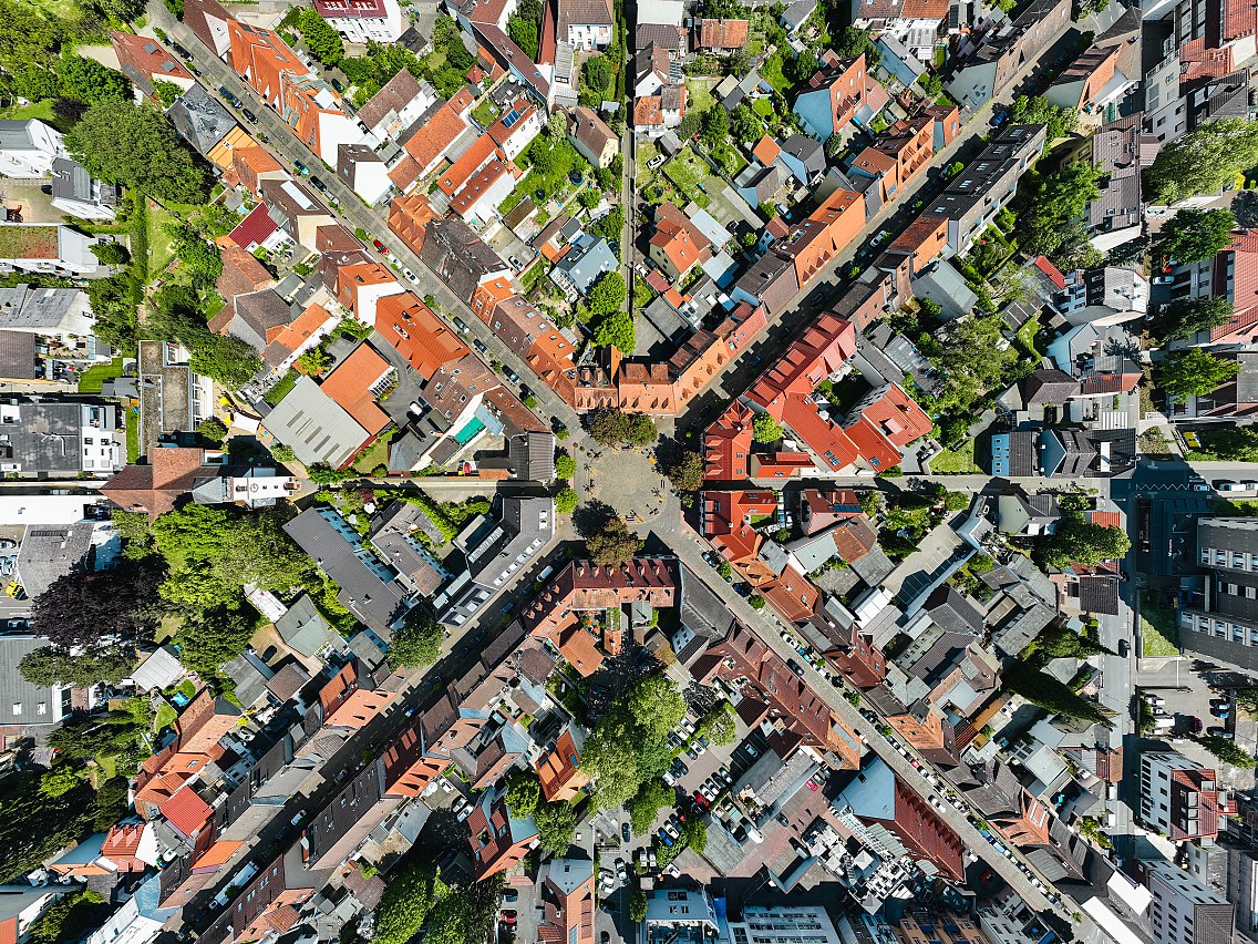 Stadtgrundriss Marktplatz Alter Ort von Neu Isenburg