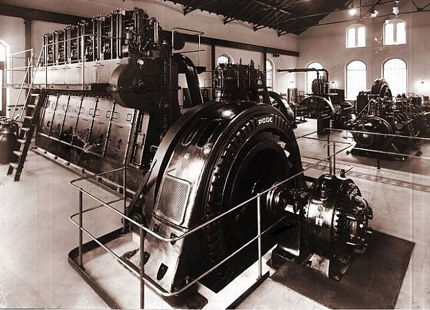 Foto: Historische Aufnahme der Maschinenhalle