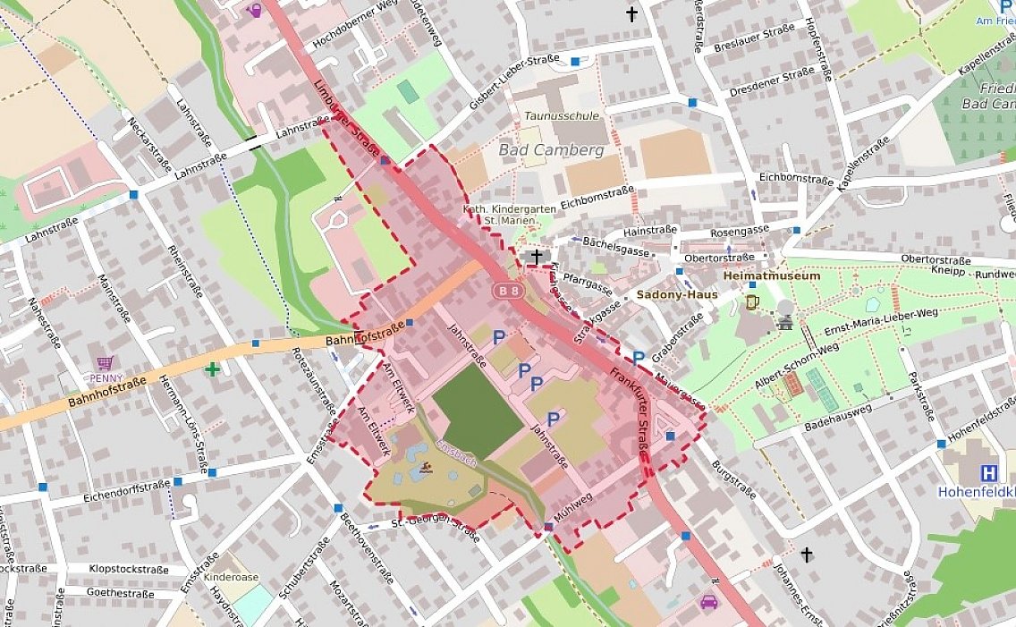 Fördergebiet Bad Camberg „Frankfurter Straße / Pfortenwiesen“ – Lebendige Zentren 