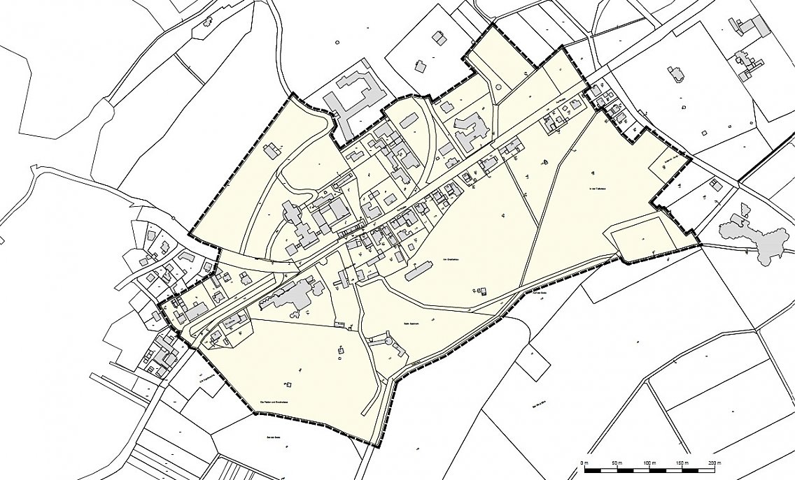 Abgrenzung des Fördergebietes „Kurortzentrum Bad Salzhausen“