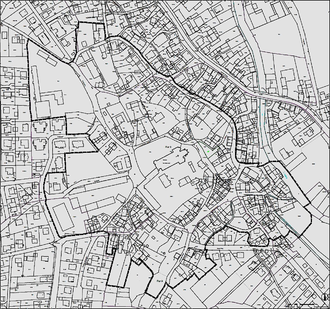 Karte des Fördergebietes „Altdorf und Stiftsfreiheit Oberkaufungen“ in Kaufungen