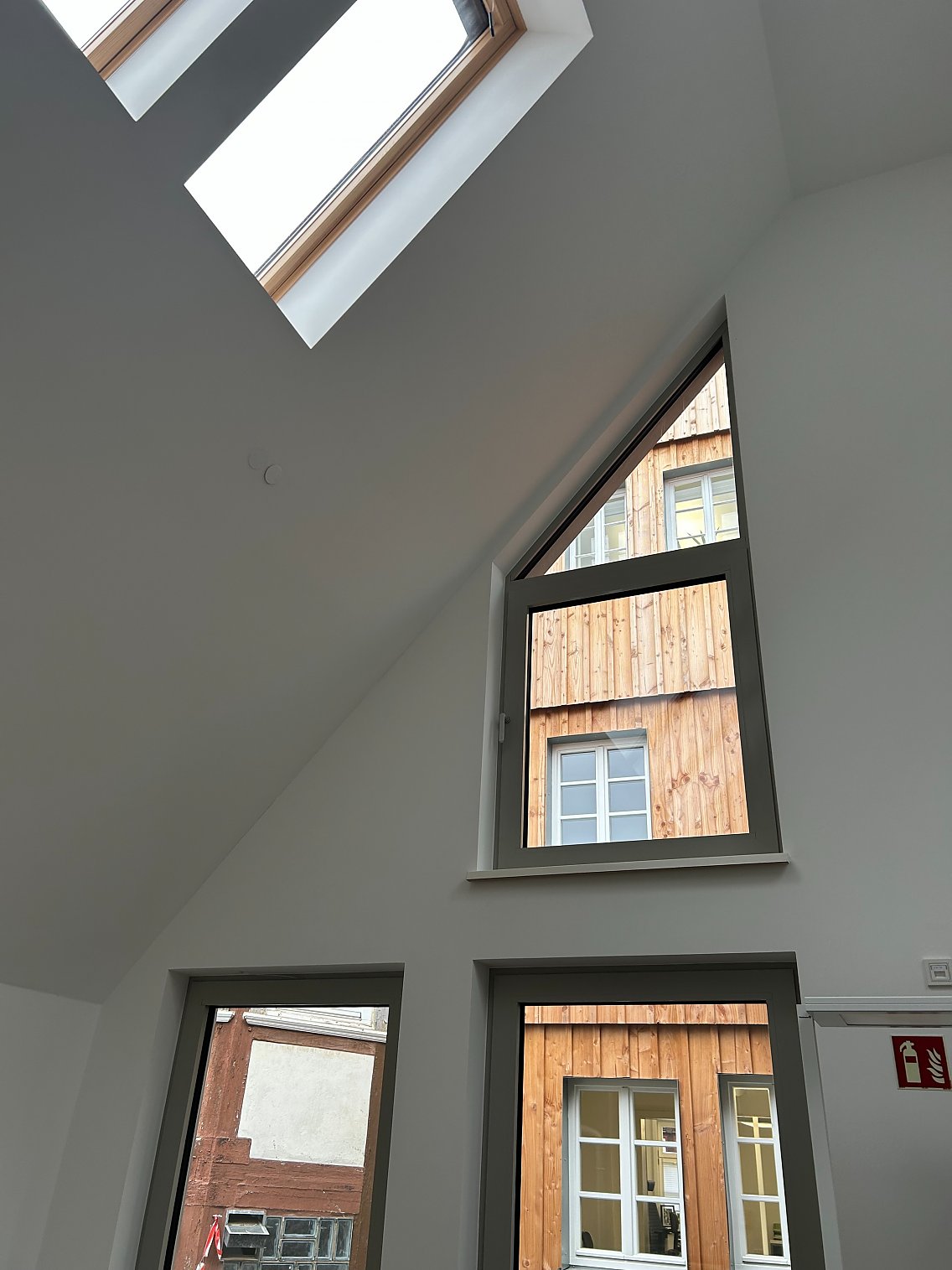 Innenansicht des Neubaus des Hinterhauses Marktplatz 3 in Rotenburg an der Fulda
