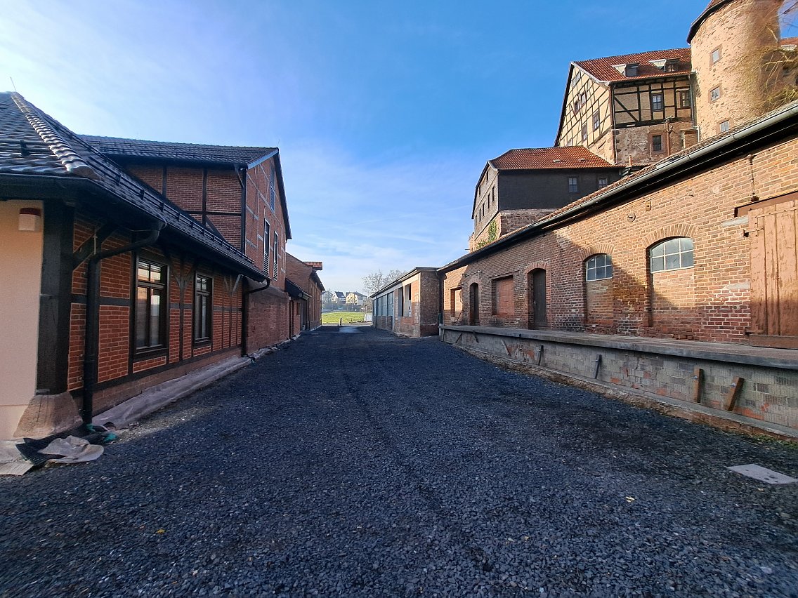 Blick auf das neue Areal Hahnekiez (ehemaliges Brauereigelände) in Schlitz