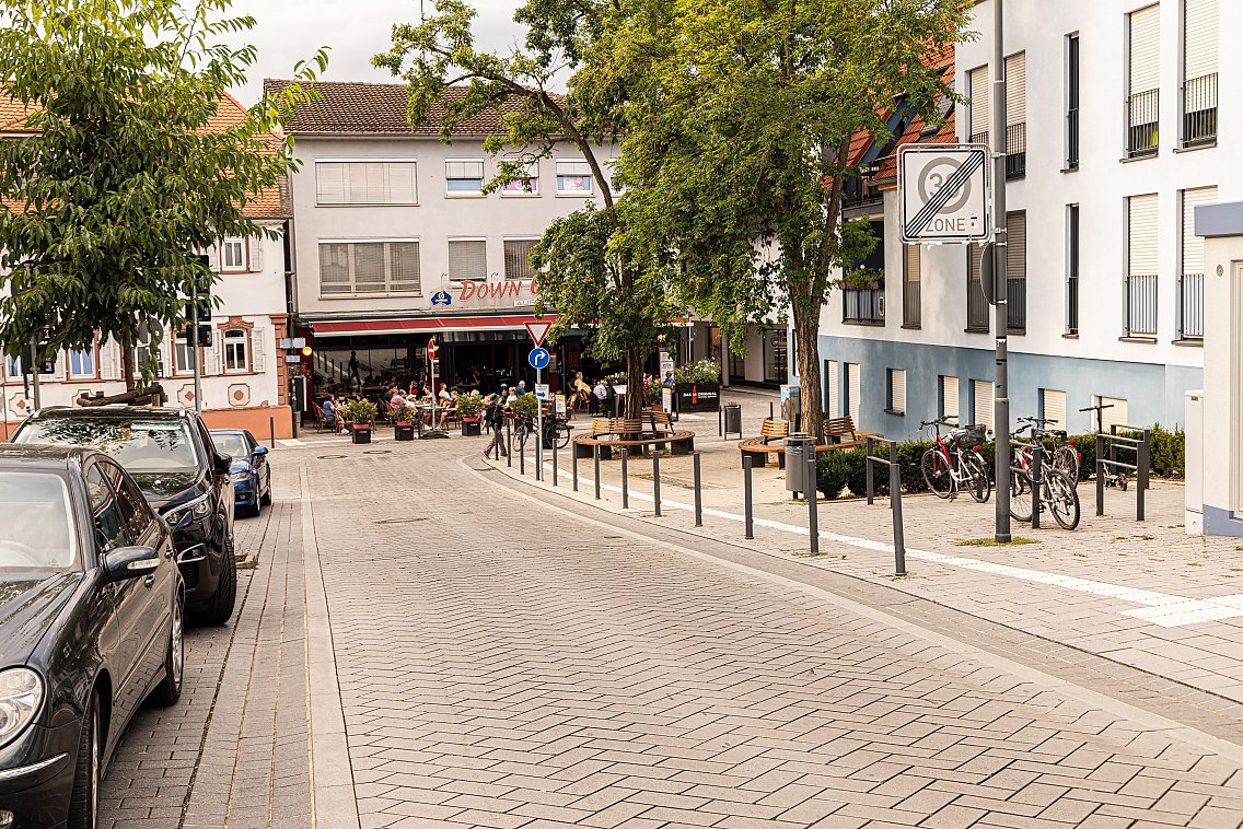Platzfläche am Grünen Weg nach Fertigstellung in Bad Vilbel
