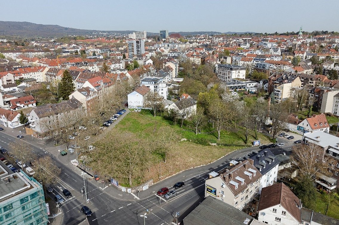 Luftbild Georg-Stock-Platz in Kassel vor der Umgestaltung 