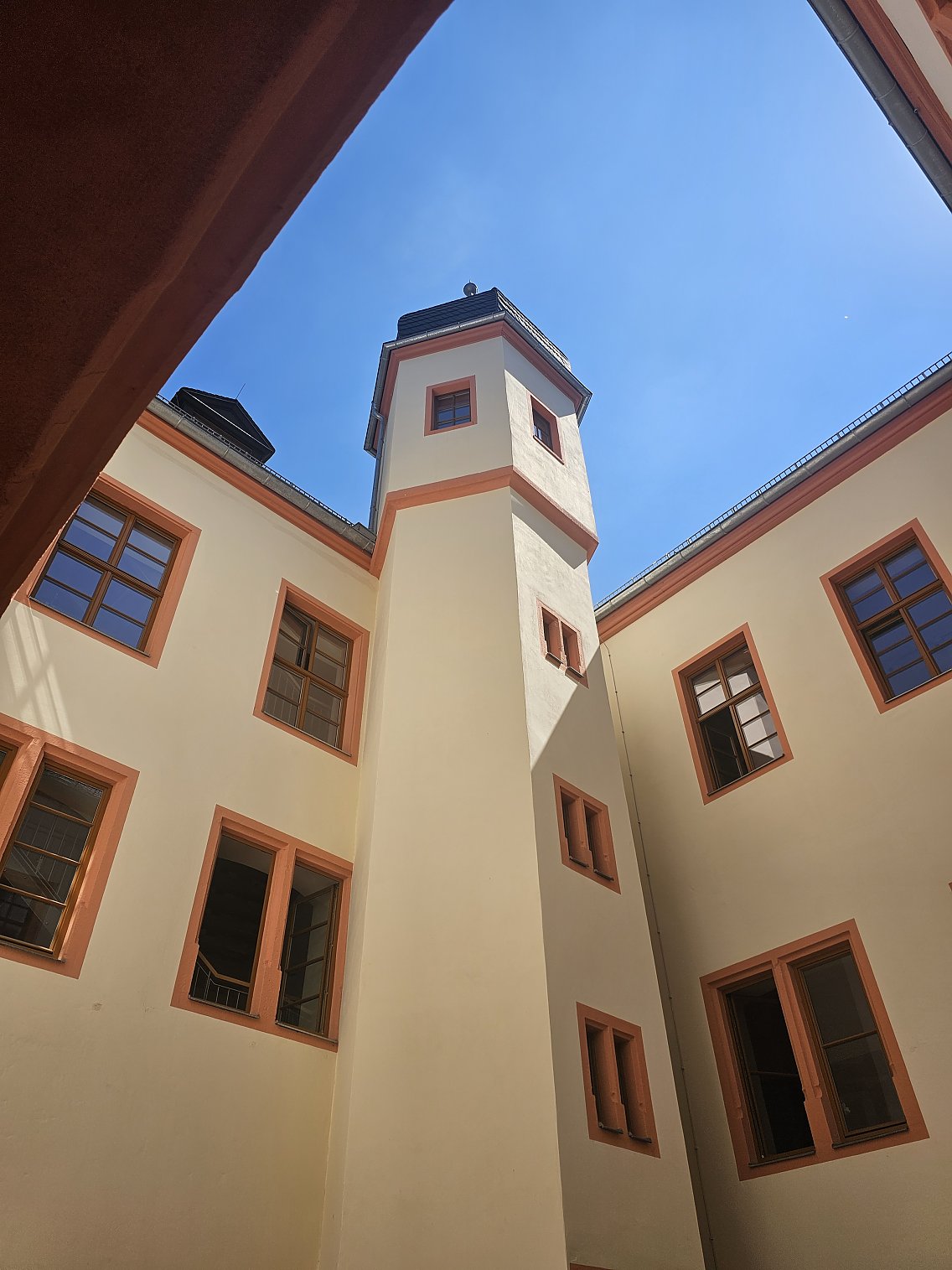 Innenhof des sanierten Stadtschlosses