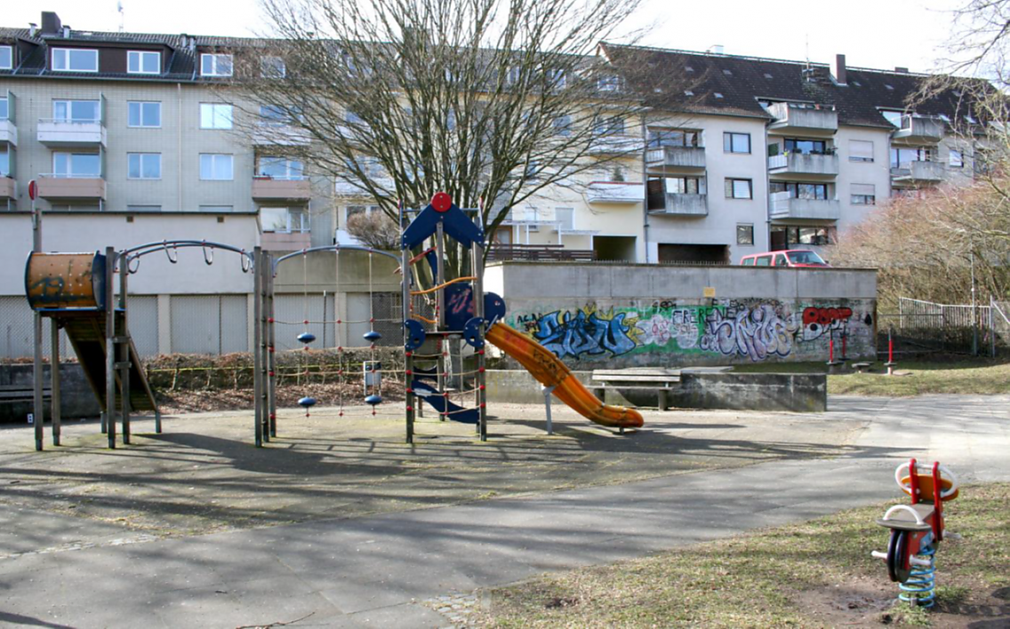 Spielplatz in der Buddengasse vor der Umgestaltung