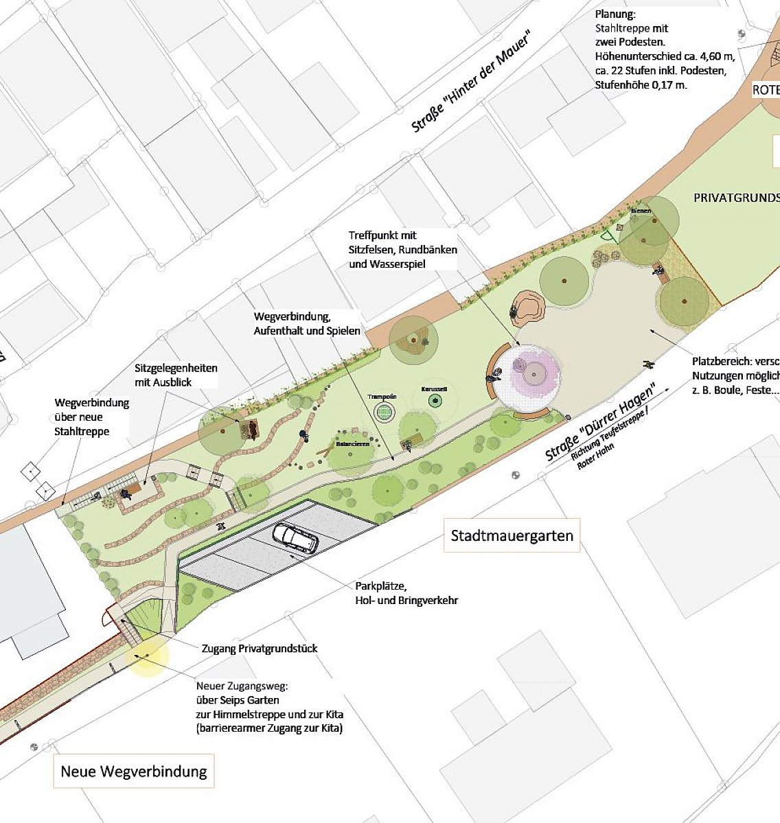 Herstellung des Stadtmauergartens in Bad Wildungen