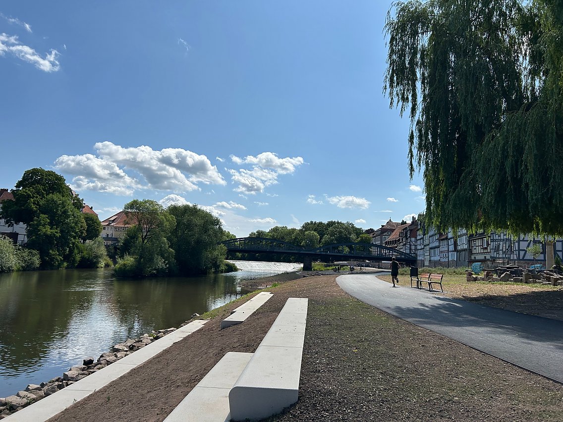 Südufer in Rotenburg an der Fulda nach der Umgestaltung
